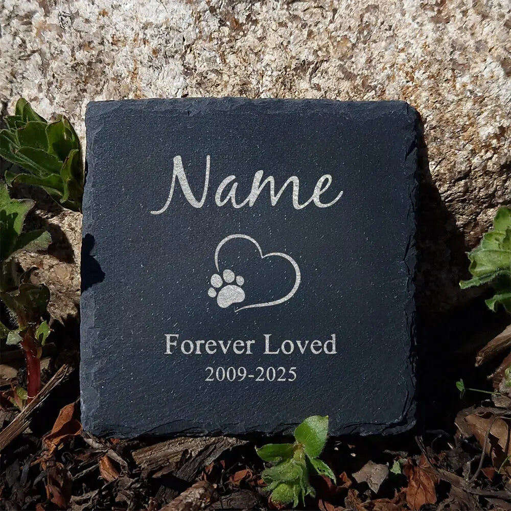 Personalized Dog Memorial Garden Stone Pet Loss Gifts Pet Keepsake Dog Sympathy Gift Pawprint Memorial Stone