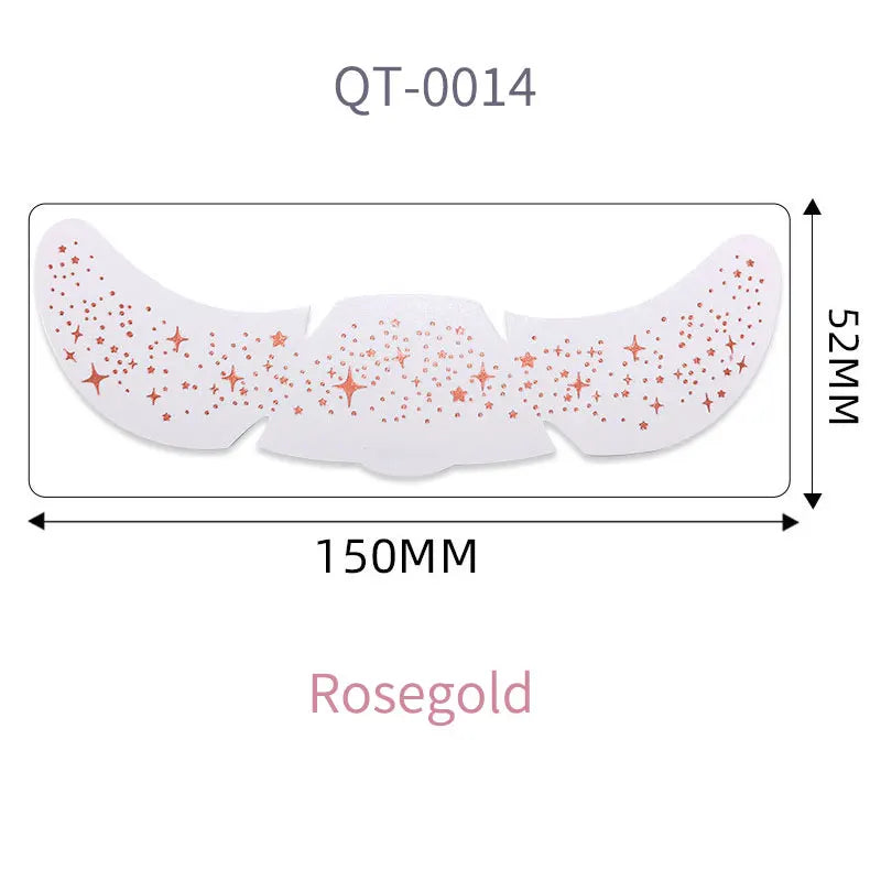 1pc Hot Stamping Freckles Makeup Sticker Metallic Radiation Golden Silver  Fake Freckles Temporary Tattoo Stickers Face Makeup
