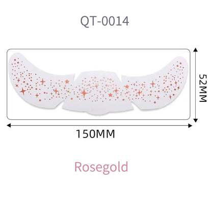1pc Hot Stamping Freckles Makeup Sticker Metallic Radiation Golden Silver  Fake Freckles Temporary Tattoo Stickers Face Makeup