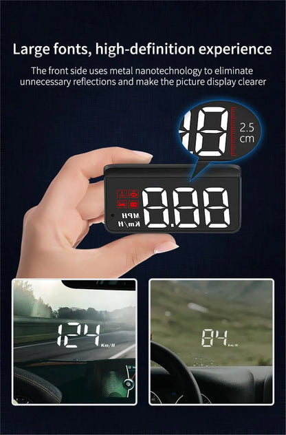 M3 OBD2 HUD / M1 GPS Head Up Display Auto Projection GPS Speedometer Digital Car Accessories Glass Projector Display HUD Alarm