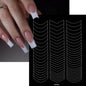 1pcs Curved French Lines Nail Art Stencils Stickers V-shaped Pattern Classic French Nail Decals Drawing Line Aid Nail Sticker To