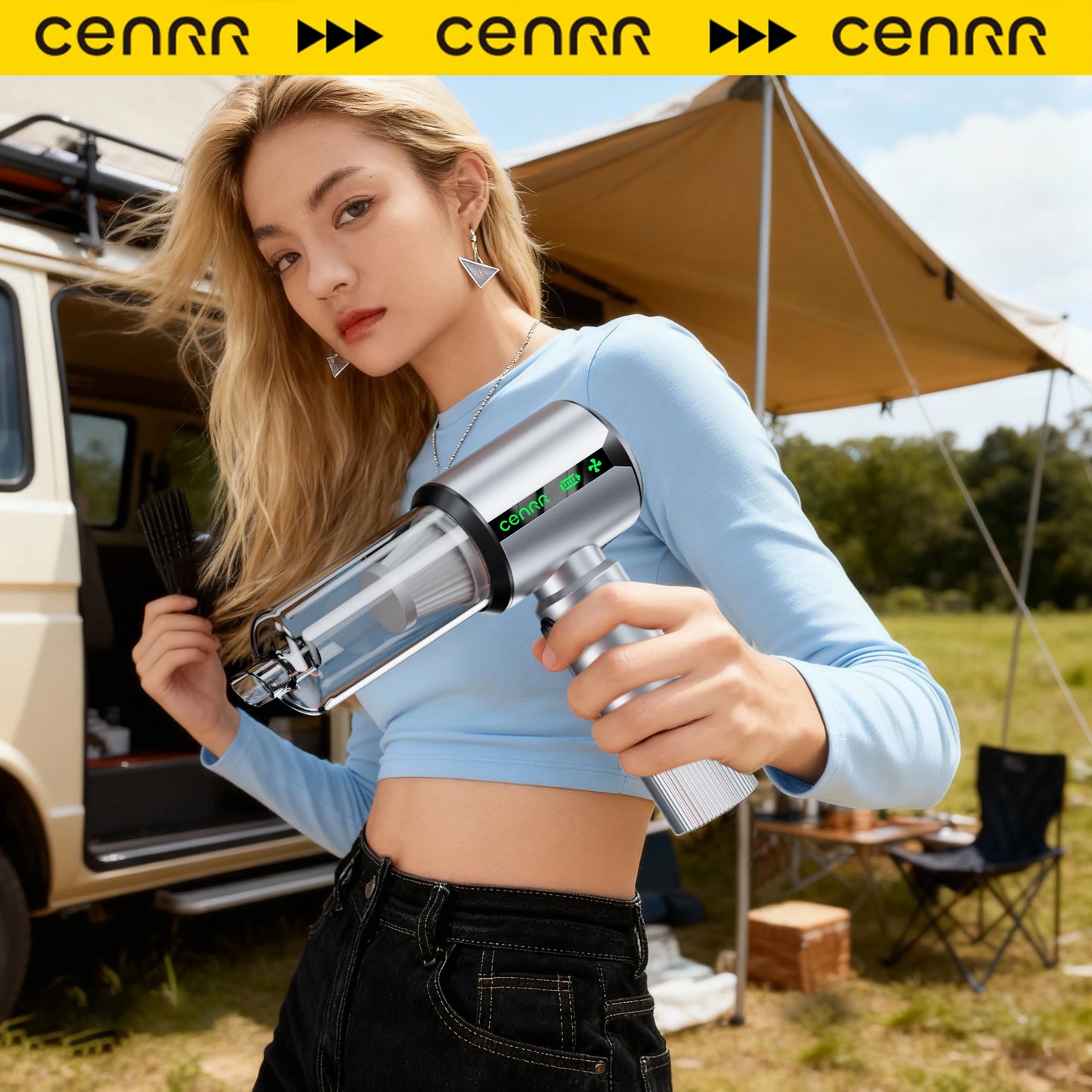 CENRR New Car Vacuum Cleaner High Suction Powerful Wireless Portable Car Cleaner for Home Gift a Birthday Christmas Present