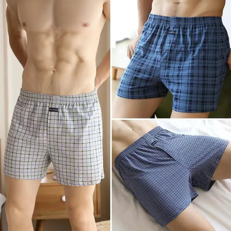 1/2/3/4PCS Plus Size M-XXXL Cotton Aro Pants Men's Underwear Flat Pants Skin Friendly Comfortable Loose Home Large Waistband