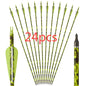 Toparchery 31.5Inch Mixed Carbon Arrows ID 6.2mm Plastic Feather Outdoor Target Hunting and Shooting
