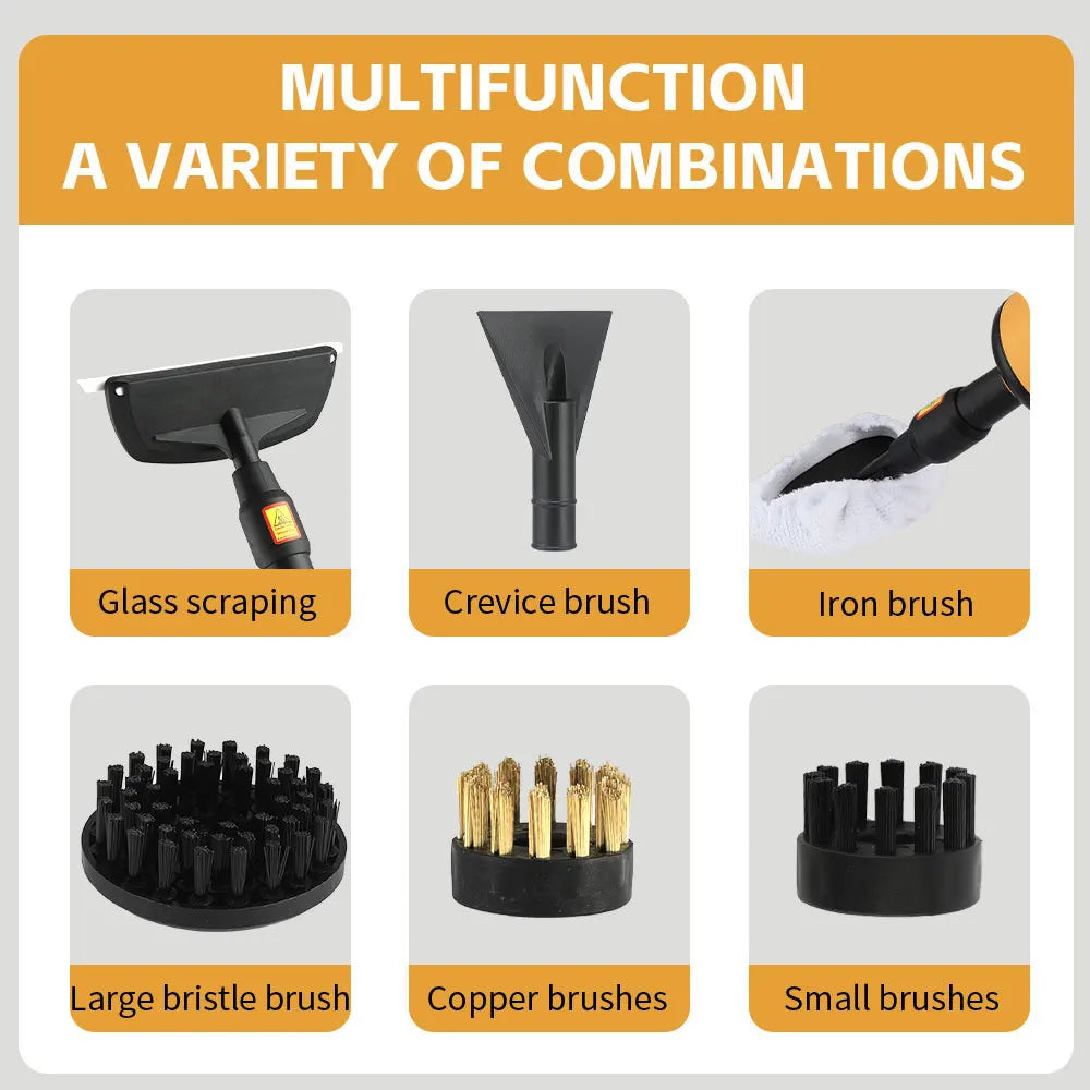 Steam Cleaner, Pressurized Handheld Steam Cleaner for Home with 8pcs Accessories, Use Steamer for Cleaning