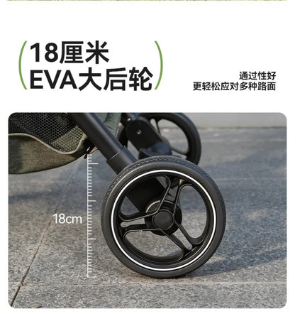 Large Space Detachable Pet Stroller One-Button Fold Portable Travel Cart for Dogs Cats