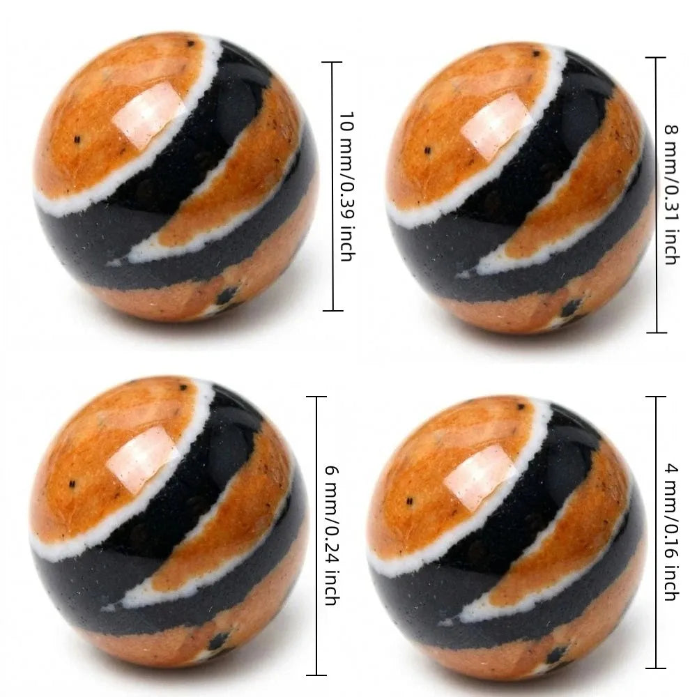 38/46/63/90Pcs 4-10mm Loose Stone Beads Polished By Hand Real Stone Rain Colored Stones Round Black White Spacer Beads Earrings