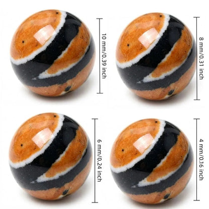 38/46/63/90Pcs 4-10mm Loose Stone Beads Polished By Hand Real Stone Rain Colored Stones Round Black White Spacer Beads Earrings