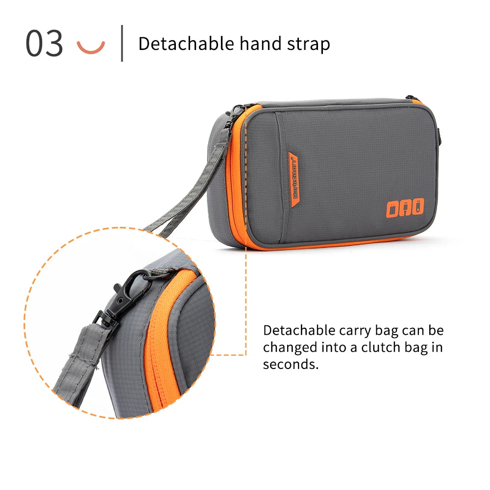 Travel Cable Organizer Bag Storage Pouch Carry Case Portable Waterproof Storage Bags for USB  Charger Cable Cord and Electronics