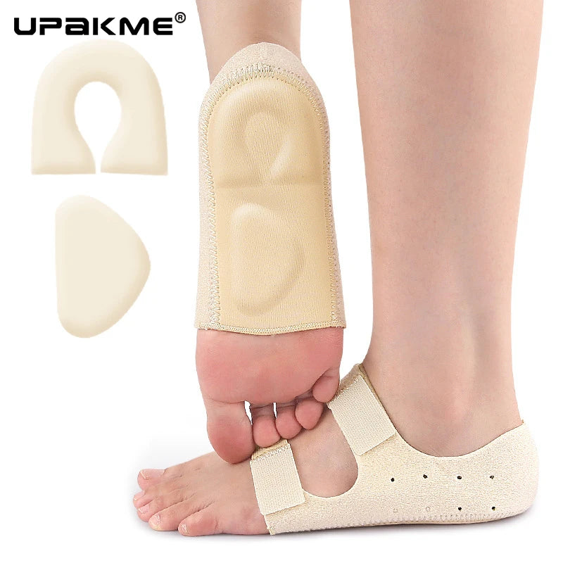 1Pair Relief Plantar Fasciitis Heel Protectors Shockproof  Achilles Tendonitis Heel Support Cushion Adjustable Heel Inserts Pads