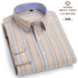 Men's Social Shirts Long Sleeve 100%Pure Cotton Oxford Buttoned Plaid Formal Male Casual Clothes Oversized Shirt Plus Size S-7XL