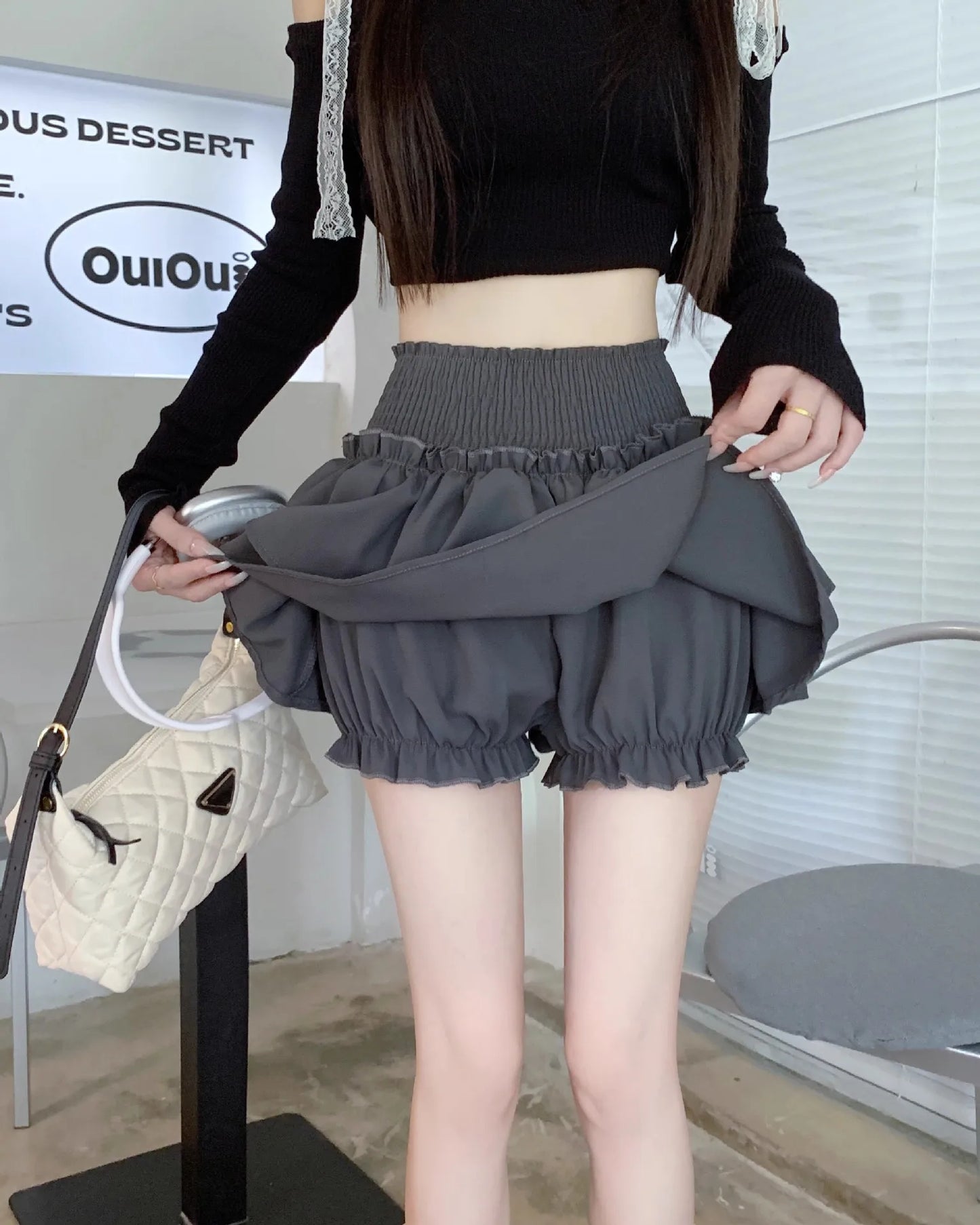 Women‘s High Waist Ballet Cake Skirt 2026 Spring Summer Slimming Short A Line Fluffy Mini Pants Style