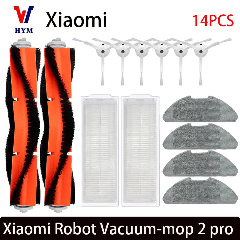 For Xiaomi Mi Robot Vacuum-Mop 2 Pro/Lite MJST1SHW MJSTL Hepa Filter Mop Cloth Main Side Brush Mijia Vacuum Cleaner Accessories