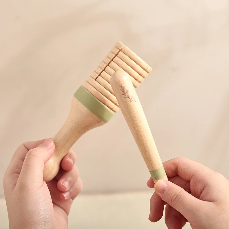 Children's Montessori Toys Baby Sensory Sound Stimulation Toy Baby's Musical Instrument Wooden Cartoon Animal Xylophone Toy Gift