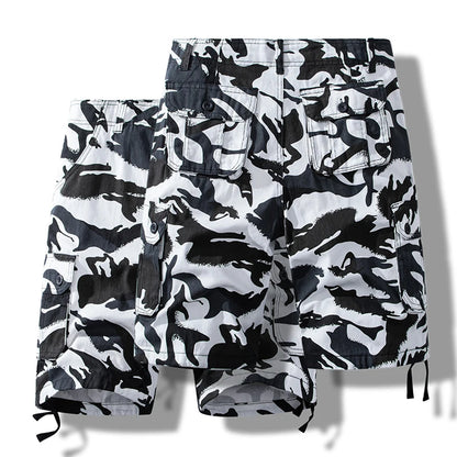 Men's Short Pants Cotton Cargo Shorts Tactical Breeches Casual Sports Man Hiking Fishing Streetwear