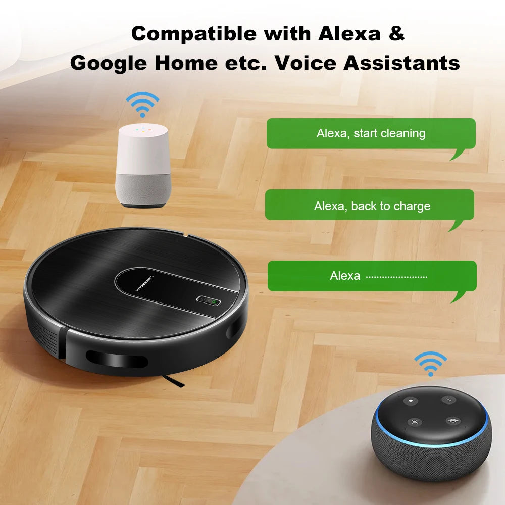 Robot Vacuum Cleaner LIECTROUX N7S-U,Smart Mapping,WiFi App,6KPa,5200MAH ,Brushless Motor,Ideal for Pet Hair