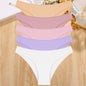 5PCS/Set Cotton Women's Panties Female Underwear Sexy Briefs Lingerie Smooth Comfortable Underpants Solid Color Pantys M-XXL