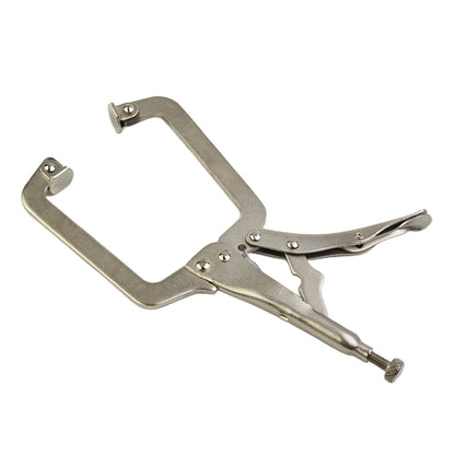 1pc 9inch C Clamp Metal Face Clamps Welding Steel Clamps Vise Grip Locking Welding Pliers Woodworking Wood Tenon Locator Tool