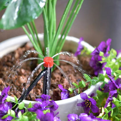 20/50 PCS Garden Micro Watering Sprinklers 360 Degrees Rotating Nozzle Mini Spraying 4/7mm Hose for Flower Garden Greenhouse