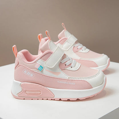 PU Leather Sport Shoes For Children 2025 Trend Fashion Kid's Sneakers Soft-soled Outdoor Boy's Girl's Running Shoes