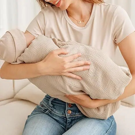 Cotton Nursing Covers Breathable Easy Wear Newborn Baby Mom Nursing Scarf Gauze Cloth Baby Car Seat Cover New