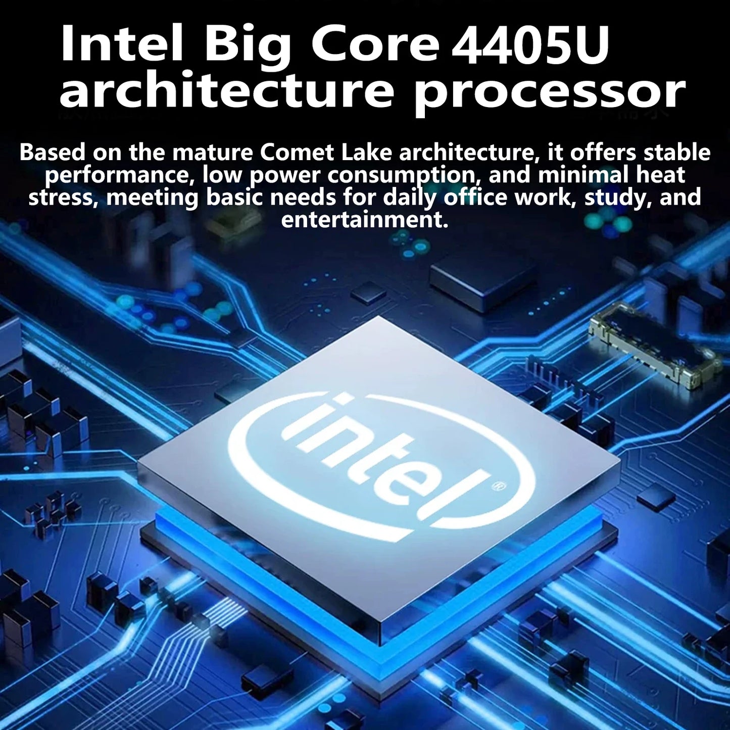 LENO 14.1"Ultra Slim Laptop Windows11 Intel 4405U 16GB 2TB SSD Gamer Notebook 1920*1080 Display Office Study Gaming Computer PC