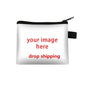 DIY Customize Your Image /Logo / Name Coin Purse Ladies Card Bag Boys Girls Wallet Portable Headset Mini Lipstick Bags Money Bag