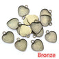 30pcs 12mm Stainless Iron Material Heart Blank Base Setting Fit 12mm Heart Cabochon Pendant Bezel Trays DIY Jewelry Findings