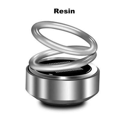 Solar Auto Aromatherapy Rotating Car Air Fresheners Car Decorations Aroma Double Ring Vehicle Diffuser Car Accessories Interior