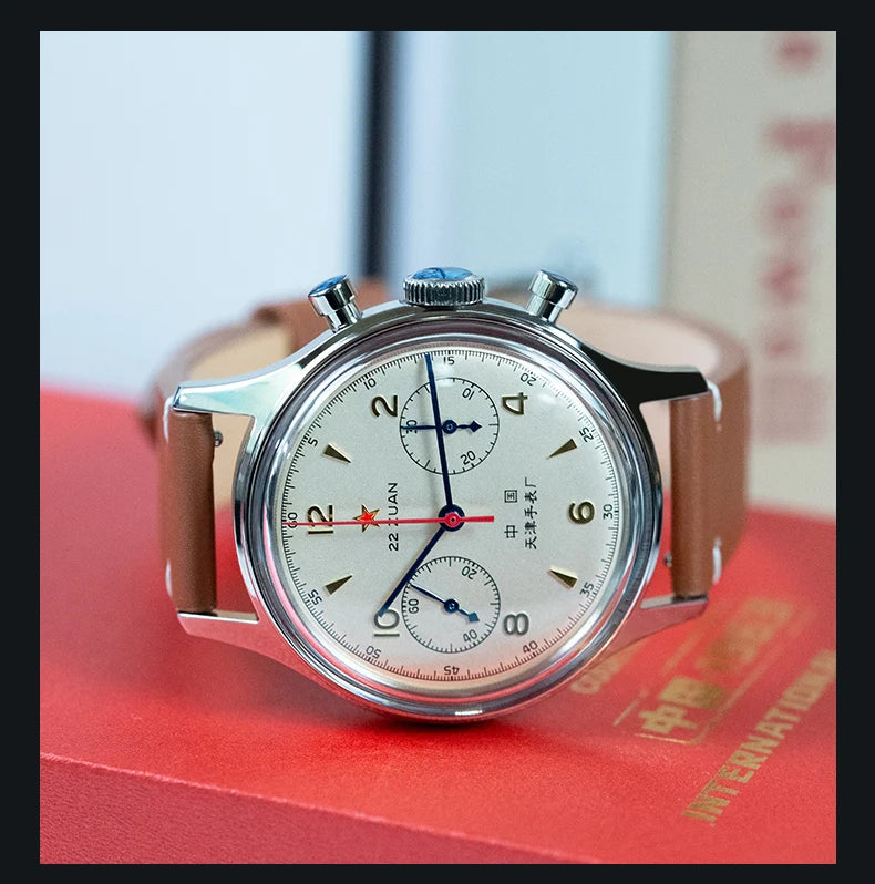 Seagull 1963 International Edition Watch for Men Chronograph Manual Winding Mechanical Watches Original ST1901 D304 Memorial