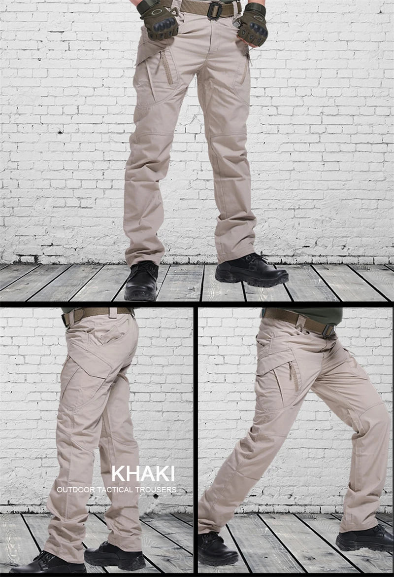 Tactical Cargo Pants Men Outdoor Waterproof SWAT Combat Military Camouflage Trousers Casual Multi Pocket Male Work Joggers
