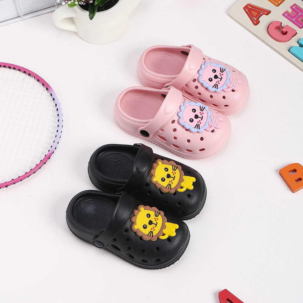 New Children's Slippers Summer Handmade DIY Cartoon Bow Sandals for Girl Flip Flops Non-Slip Garden Beach Shoes