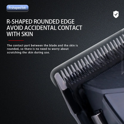 Kemei KM-1856 Professional Hair Clipper LED Display Cordless USB Interface Professional Men's Haircut Machine Hair Cutting