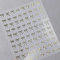 Embossed Colorful Bows Nail Art Stickers Sweet Laser Gold Silver Bowkonts Self Adhesive Nail Art Stickers Decoration Decals DIY