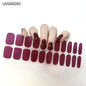 20/22Tips UV Semi cured Gel Nail Stickers Waterproof Long Lasting Full Gel Nail Wraps Press On Nail Decal DIY Manicure