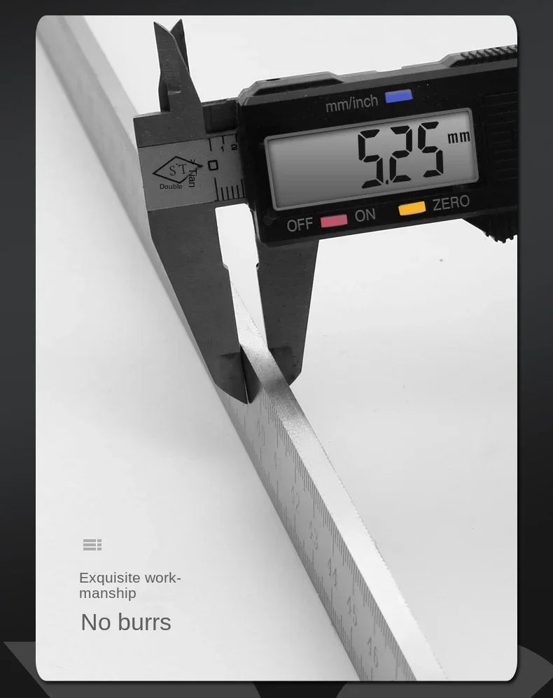 Engineered for Emergencies: 50cm Stainless Steel Ruler with Hardened Tip for Measurement | Drafting Multi‑Tool&Window-Breaking