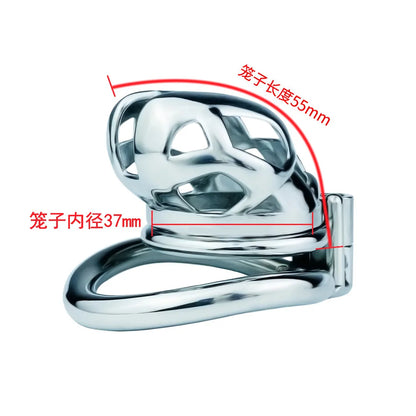 Stainless Steel Male Chastity Cage Penis CB Lock Device Metal Cage BDSM Erotic Infidelity Prevention Device Gay Adult Sex Toys