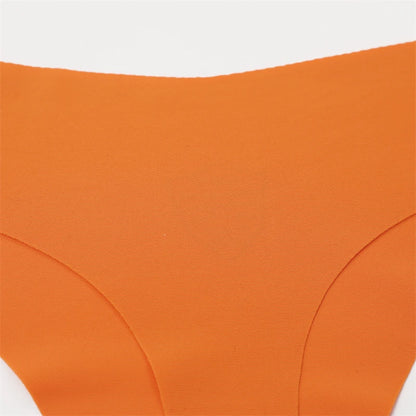 3PCS Women Ice Silk Seamless Thongs Underpants Sexy V-Waist Ultra-thin Panties Girls Low Rise Invisible G-string Lingerie XS-XL