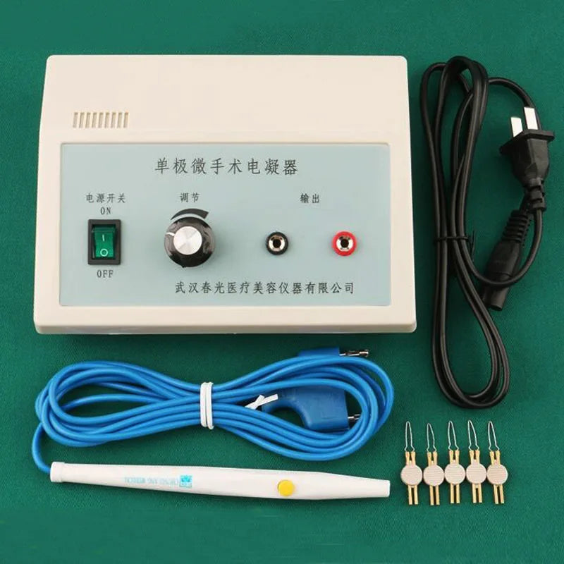 Bipolar Electrocoagulation Double Eyelid Pen  Hemostat  Cosmetic Plastic Surgery  Single Pole Handle Wiring  Coagulator