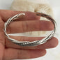 100% Solid 925 Sterling Silver Metal Bracelet for Women Men Vintage Handmade Simple Birthday Gift S-B451