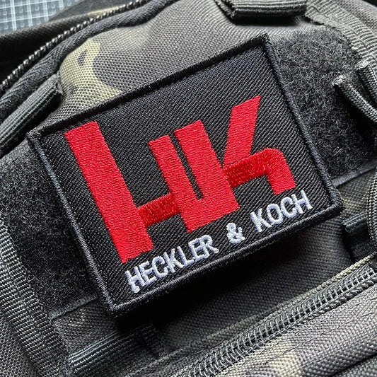 HECKLER&KOCH Embroidered Patches Hook&Loop Tactical Morale Badge Armband on Outdoor Backpack Appliques for Clothing Stickers