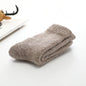 Men Thick Solid Color Socks Merino Wool Warm Winter Snow Thermal Socks Calceta Hombre Skarpety Meskie