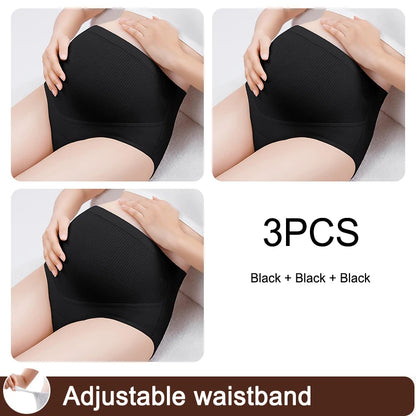 3PCS/set High Waist Intimate Clothes for Women Adjustable Waistband Pregnant Panties Cotton Maternal Panties Women's Underwear