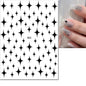 3d Nail Art Stickers Red Black White Love Hearts Stars Clouds French Full Tips Adhesive Nail Decals Slider For Manicure