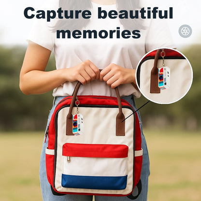 Ourlife Thumb Keychain Camera 0.96inch Mini Action Camera Retro Support Memory Card 1080P Very Small Camcorder Video Recorder
