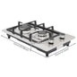 2-Burner Stainless Steel Gas Hob 3KW+1.75KW Portable Gas Stove Countertop/Flush Mounted 51*31*10cm
