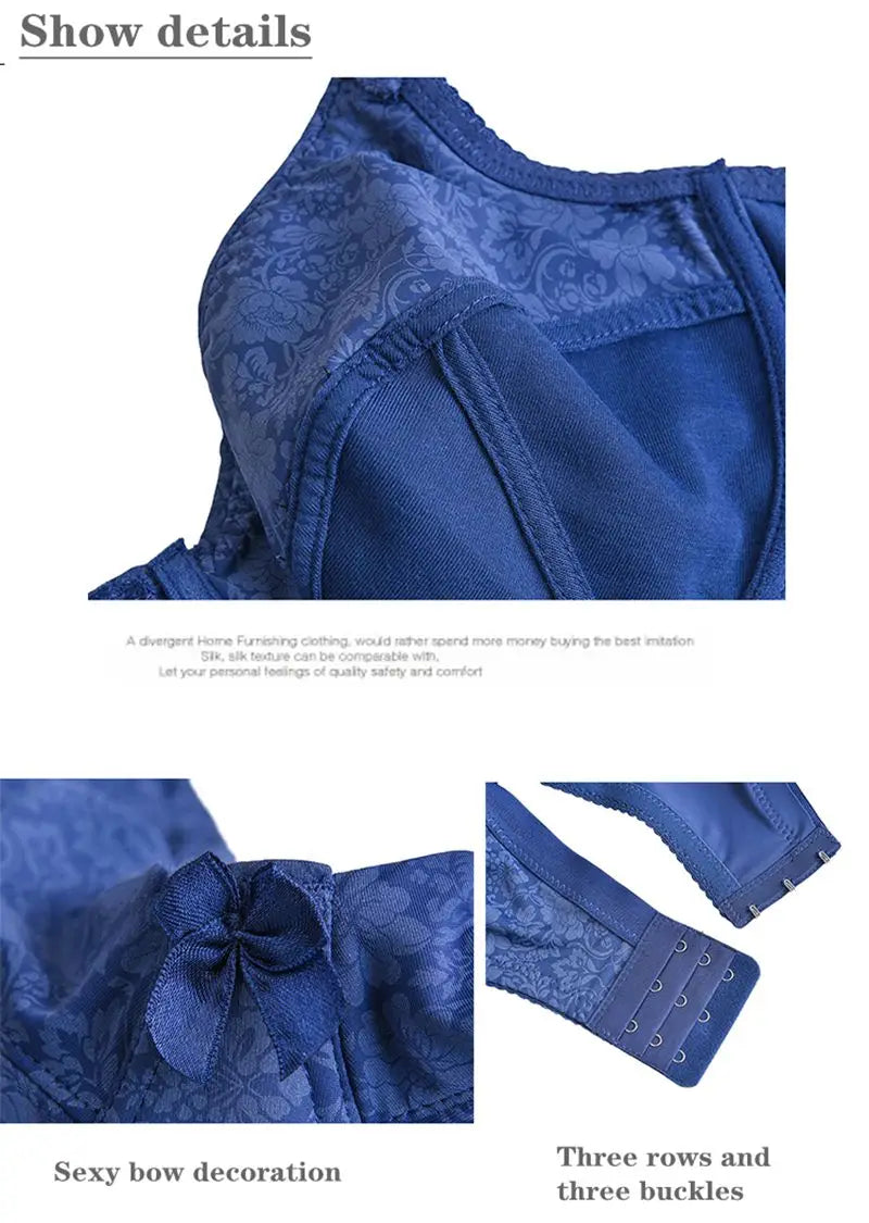 2024 New 36/80 38/85 40/90 42/95 44/100 46/105 48/110 DEF Cup Bras Ultrathin Kinit Underwear For Women Plus Size Lingerie