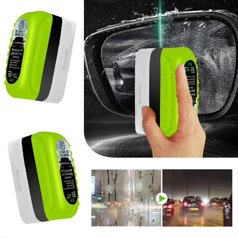 Car Glass Oil Film Cleaning Brush, Built-in Liquid Windscreen Cleaner, Remove Stains & Improve Driving Visibility