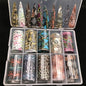 New Flower Nail Foils for Transfer Paper Stickers Floral Adhesive Fruit Nails Wraps Fish DIY Water Marble Nail Art Decorations