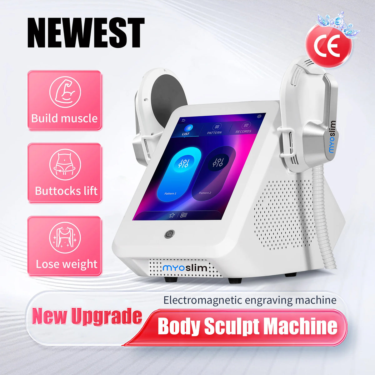 Myoslim Electrical Muscle Stimulation Body Shaping Muscle Massager Fat Burner Weight Loss Butt Lifting Shaper